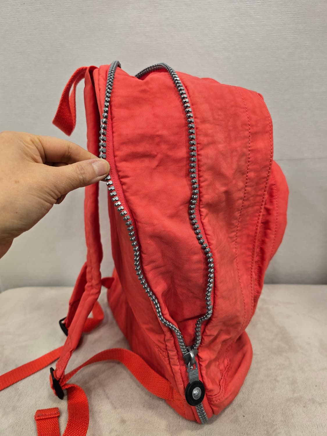 키플링 빅사이즈 코랄색 확장형 백팩 상품이미지7