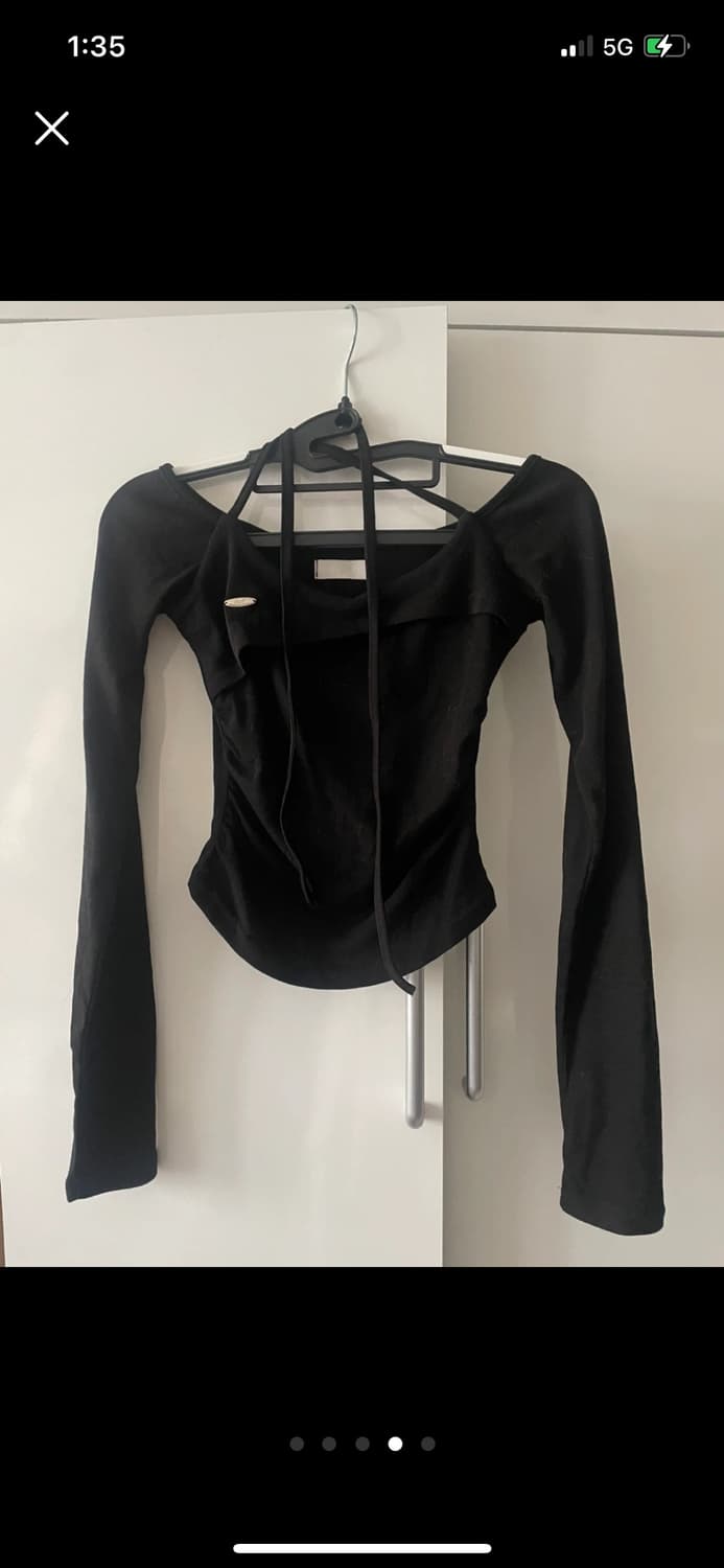 티오에이치(toh) Rosaline 탑 블랙 -1회시착 상품이미지3