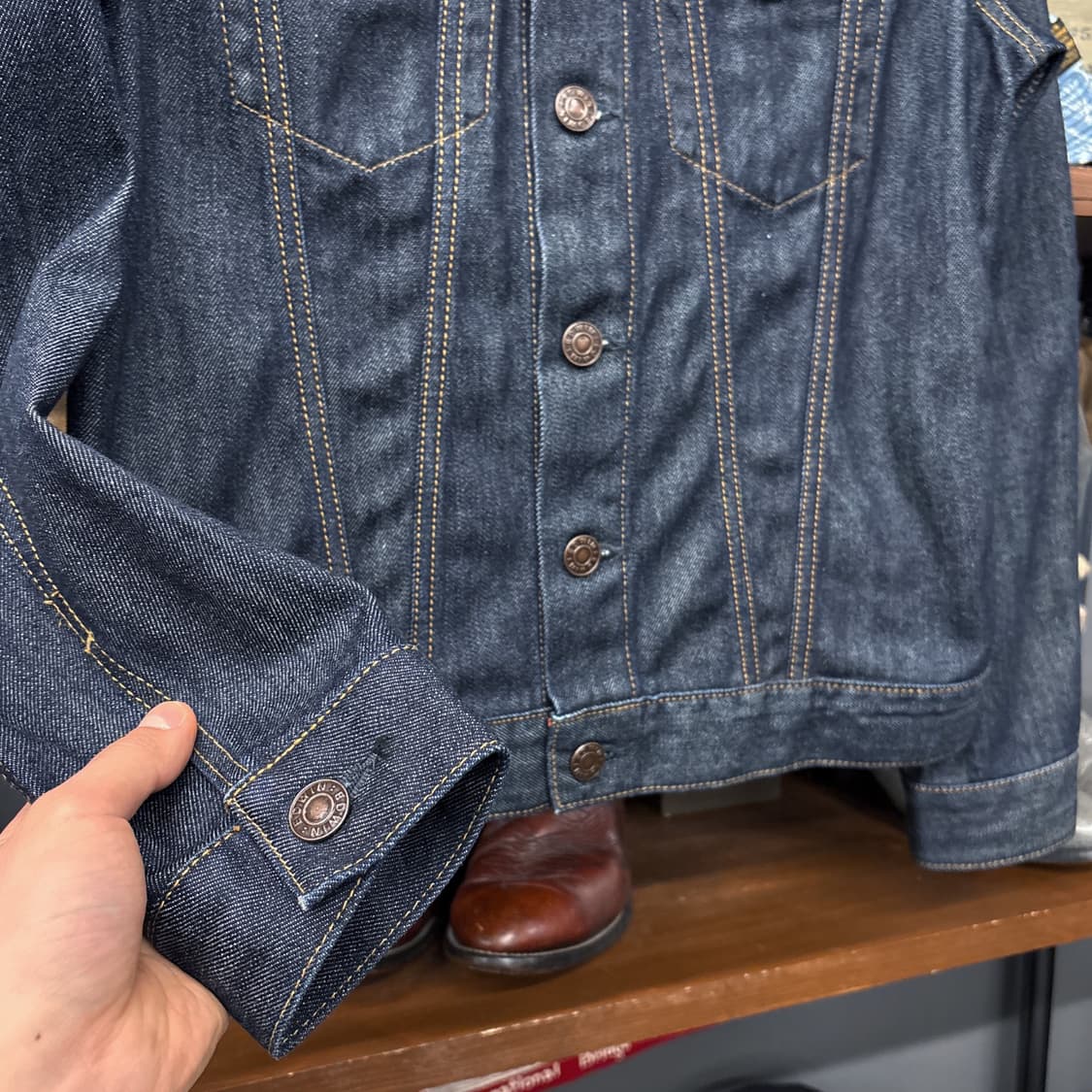 에드윈 46289 타입3 원워시 리지드 데님 트러커 자켓 N1089 상품이미지4