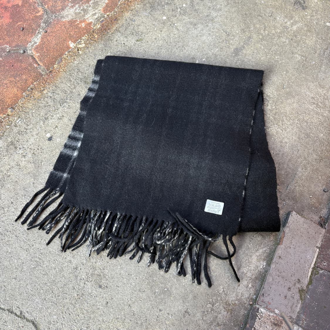 Ysaccs 요지야마모토 체크 캐시미어 머플러 목도리 상품이미지2