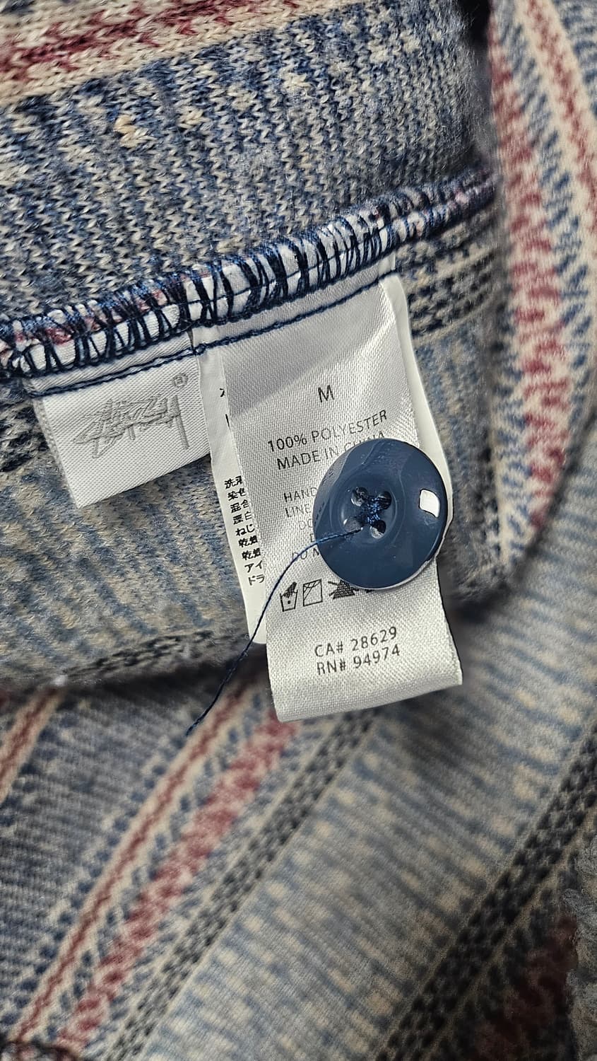 스투시 21FW 스트라이프 쉐르파 플리스 셔츠 (블루) 상품이미지5