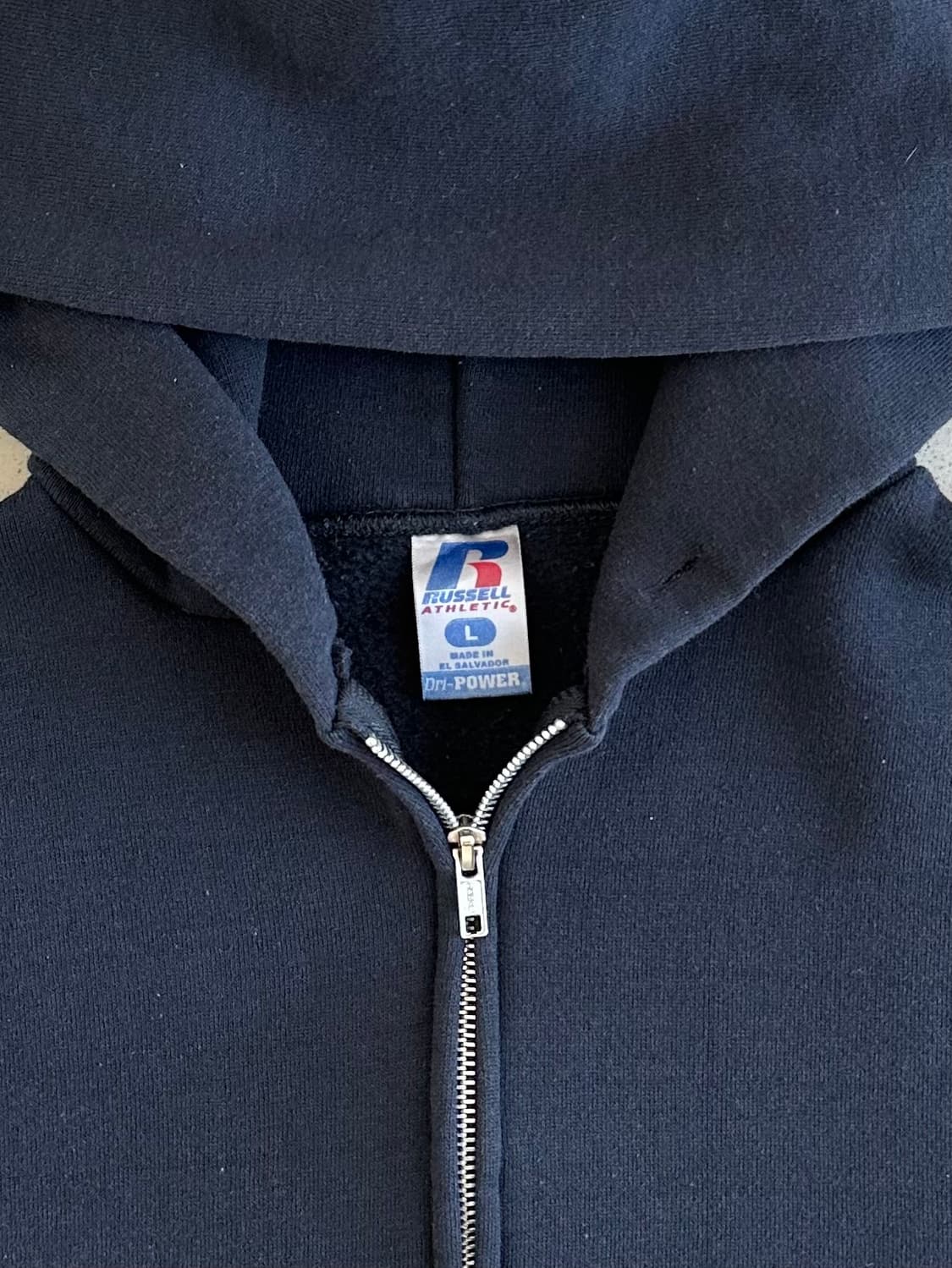 빈티지 러셀 후드집업 블랙 L 상품이미지6