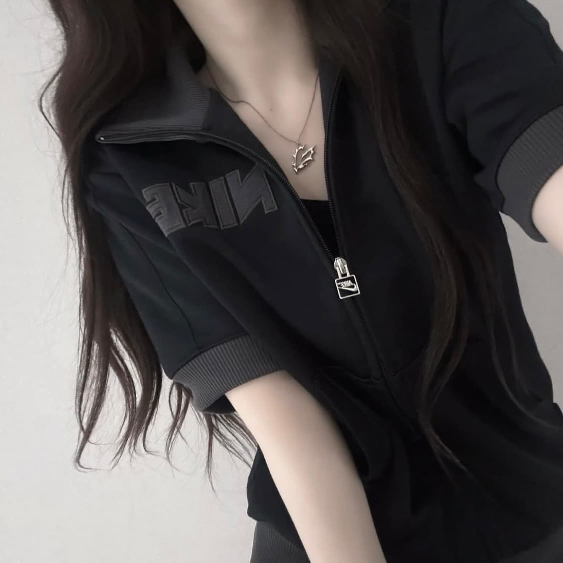 nike 나이키 딱붙핏 반팔 트레이닝 자켓 블랙 솜이코빈티지stc진리 상품이미지1