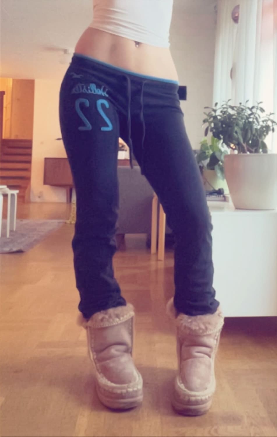 홀리스터 로우라이즈 세미 부츠컷 스웻팬츠 상품이미지3