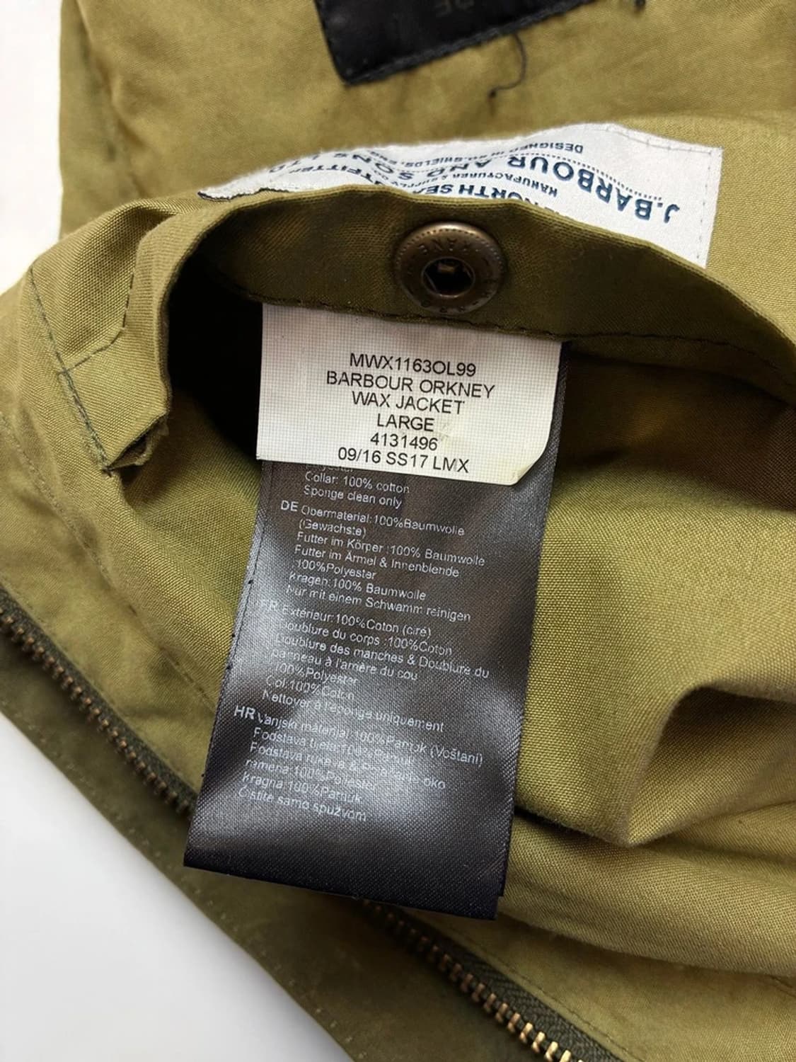 바버 Barbour 17ss 왁스드 코팅 자켓 PN5653 상품이미지7