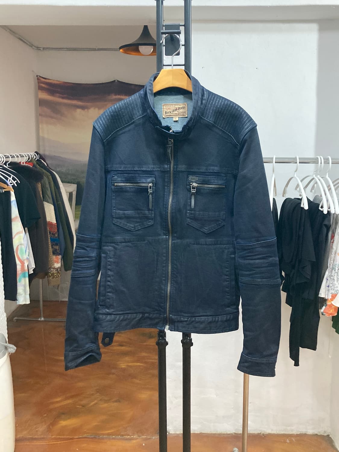 버커루 왁스 코팅 라이더 자켓 상품이미지6