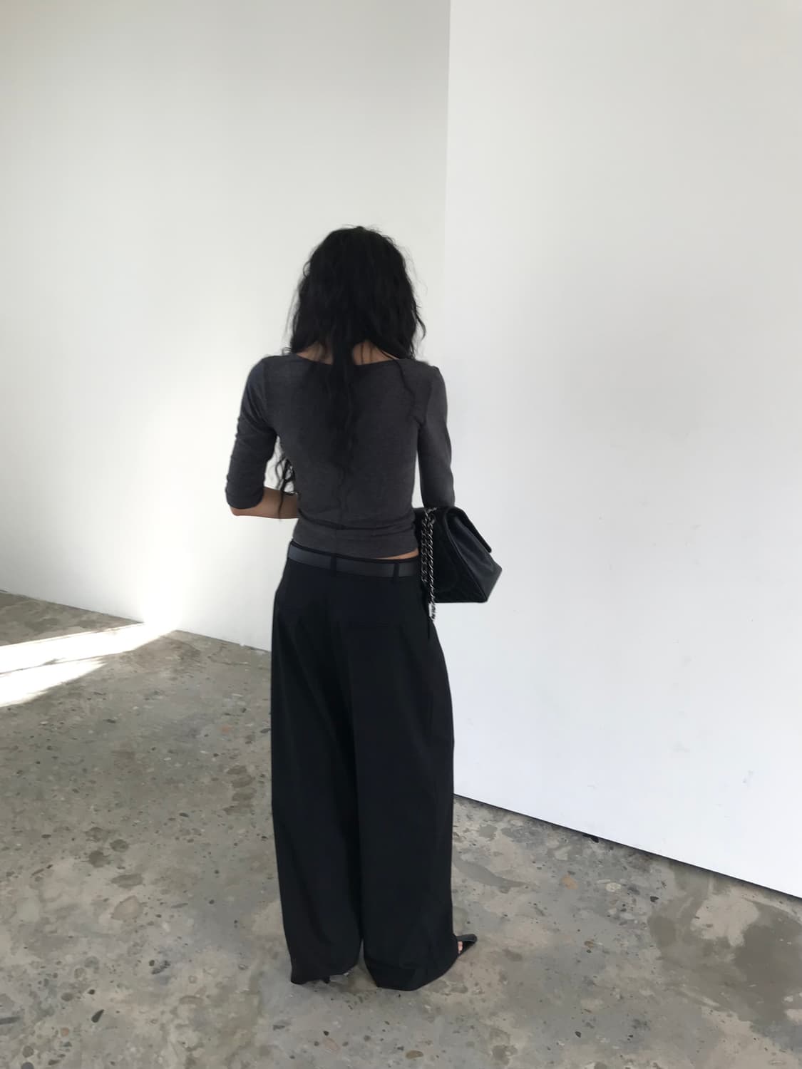 앙고라 투웨이 7부 티셔츠 (charcoal) 상품이미지6