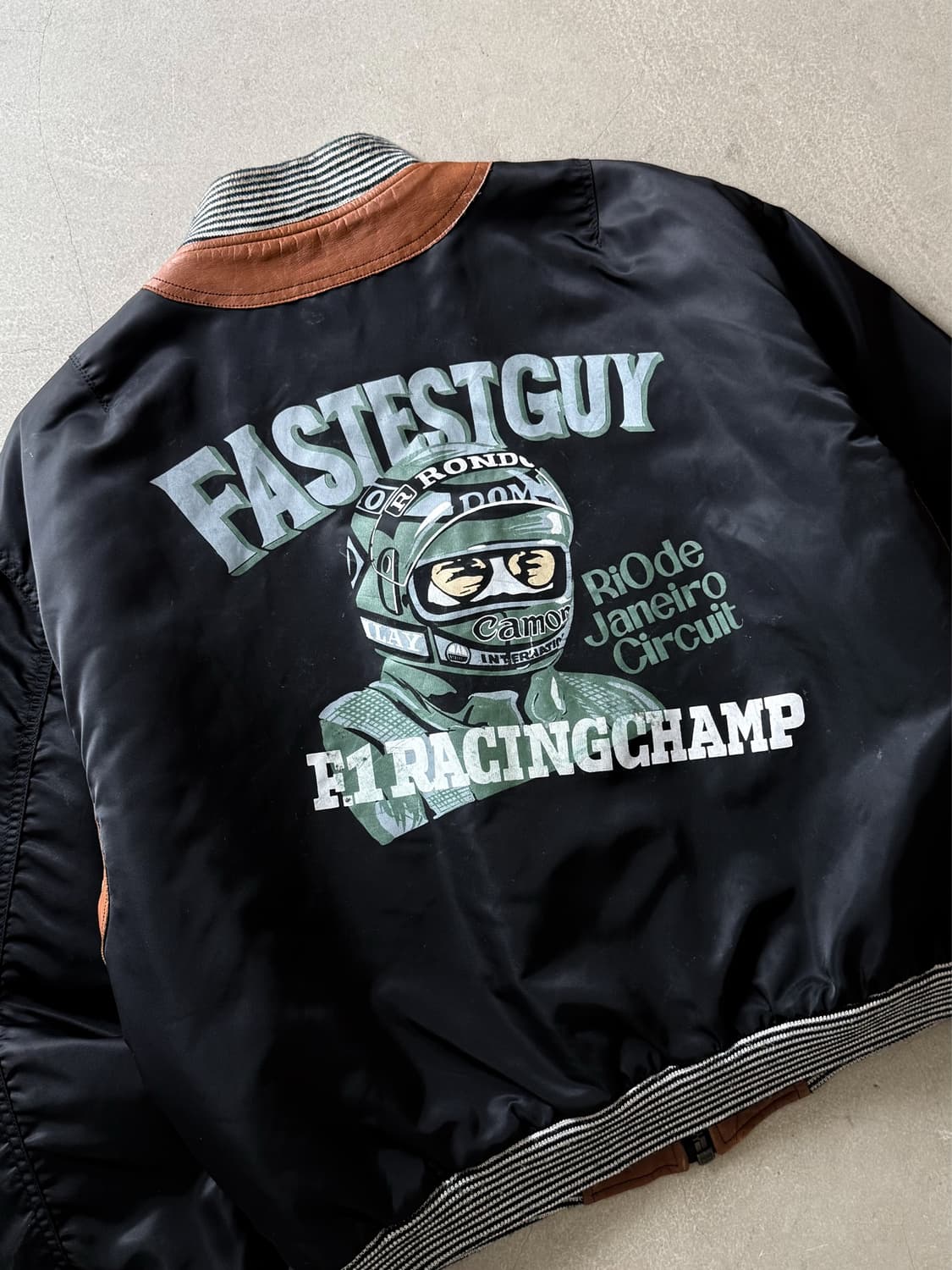 90s Free Action Racing Bomber Jacket 상품이미지8