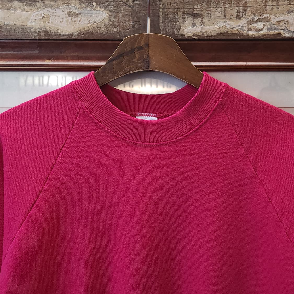90s 프룻오브더룸 빈티지 스웻셔츠 플레인 스웻셔츠 비비드 레드 M 상품이미지3