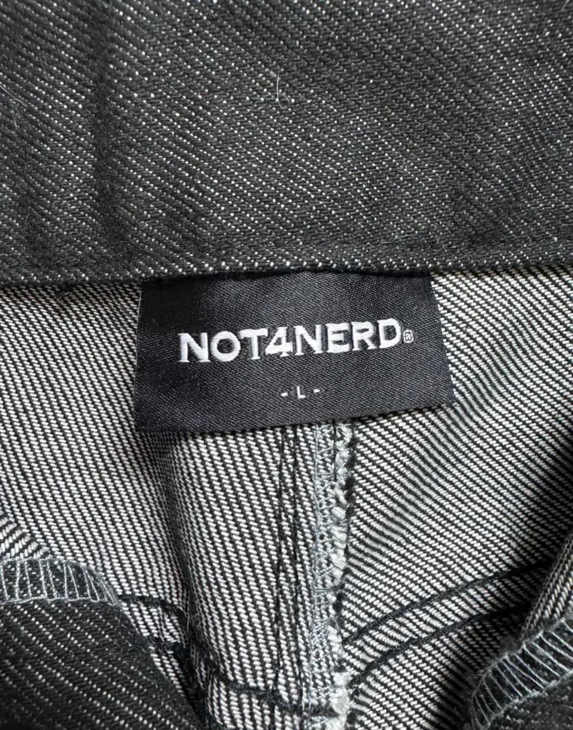 [L size] 낫포너드 드립 로고 블랙 데님 상품이미지5