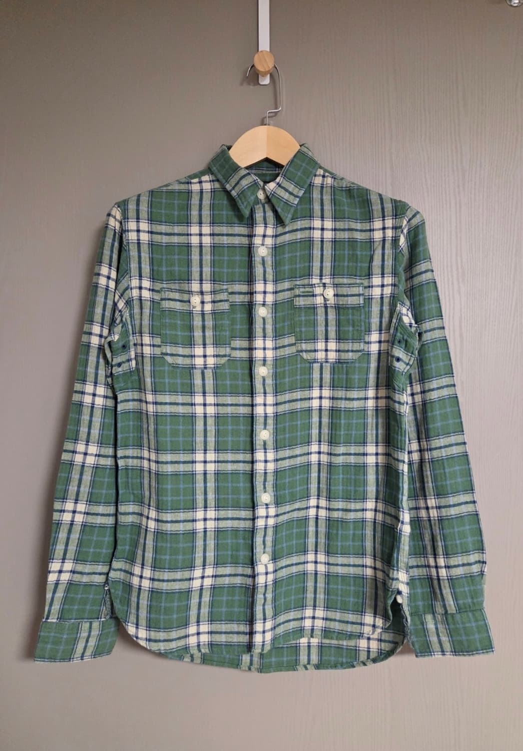 RRL 더블알엘 워크 그린 체크 셔츠 XS (새제품) 상품이미지1