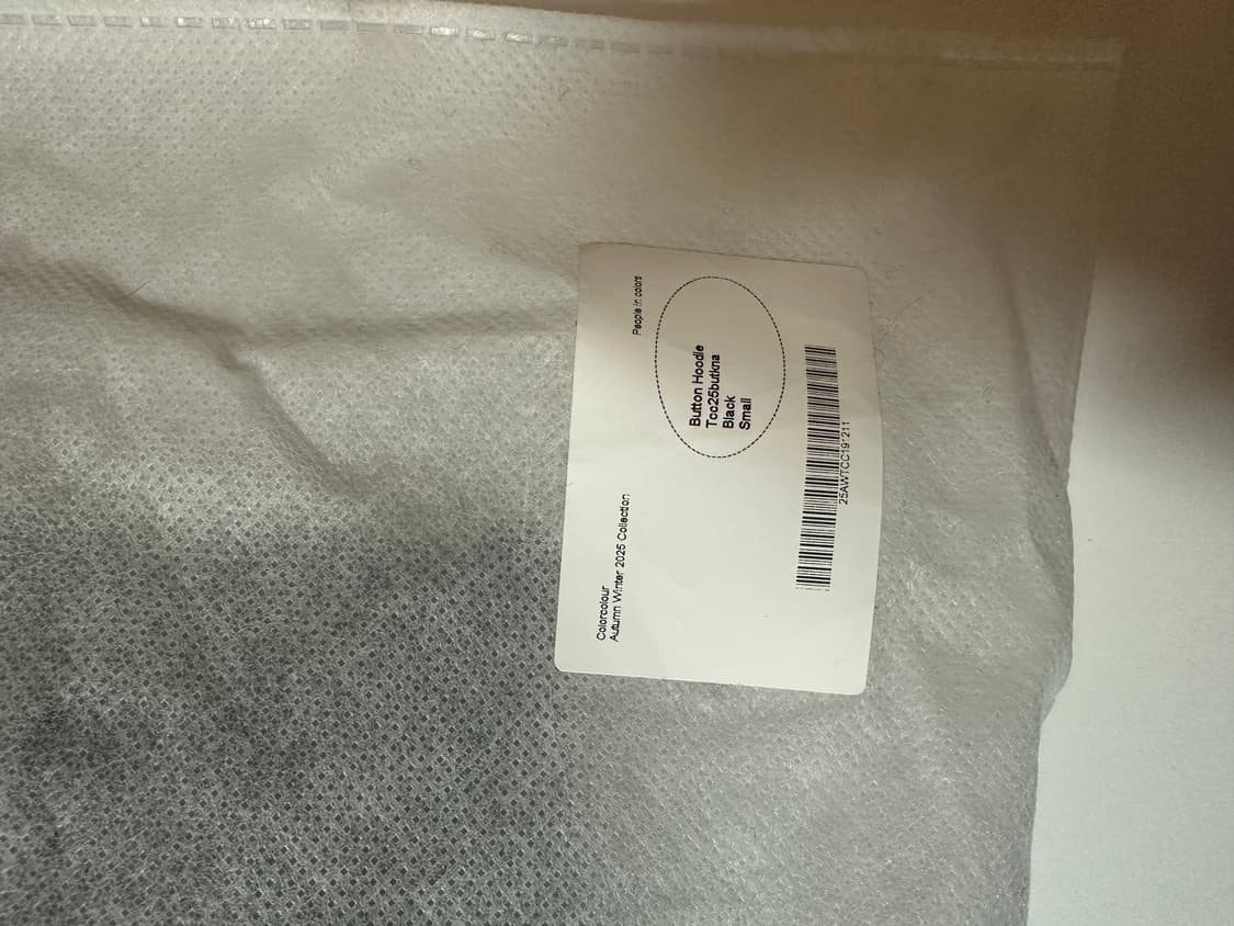 (새상품) [S] 컬러컬러 버튼후디 블랙 상품이미지7