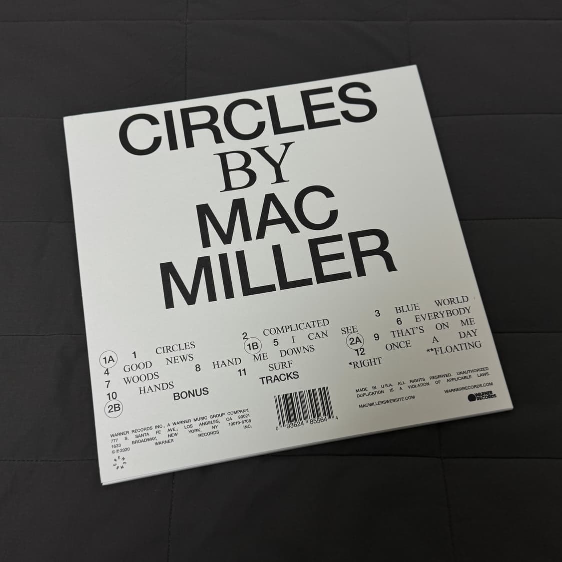 맥 밀러 Circles 실버 한정판 리미티드 에디션 LP 바이닐 새상품 상품이미지2