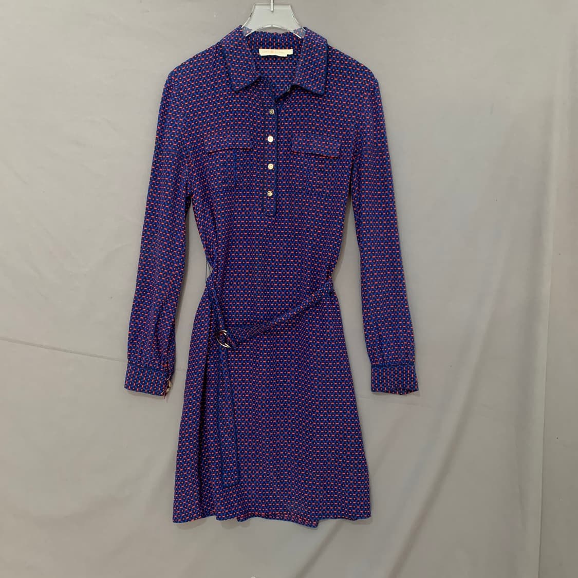 4 토리버치 실크 패턴 벨티드 미디 원피스 상품이미지2