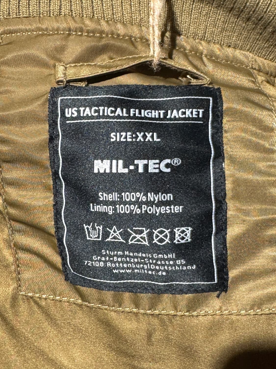 밀텍 택티컬 플라이트 자켓 빈티지 MA-1 항공점퍼 XXL 상품이미지6