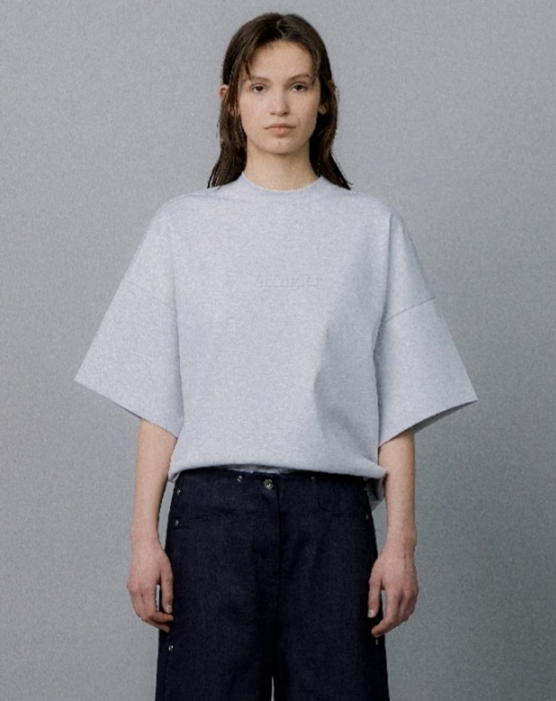 택O새상품) 에핑글러 엠보 반팔티 1%그레이  s사이즈(55-66사이즈) 상품이미지2