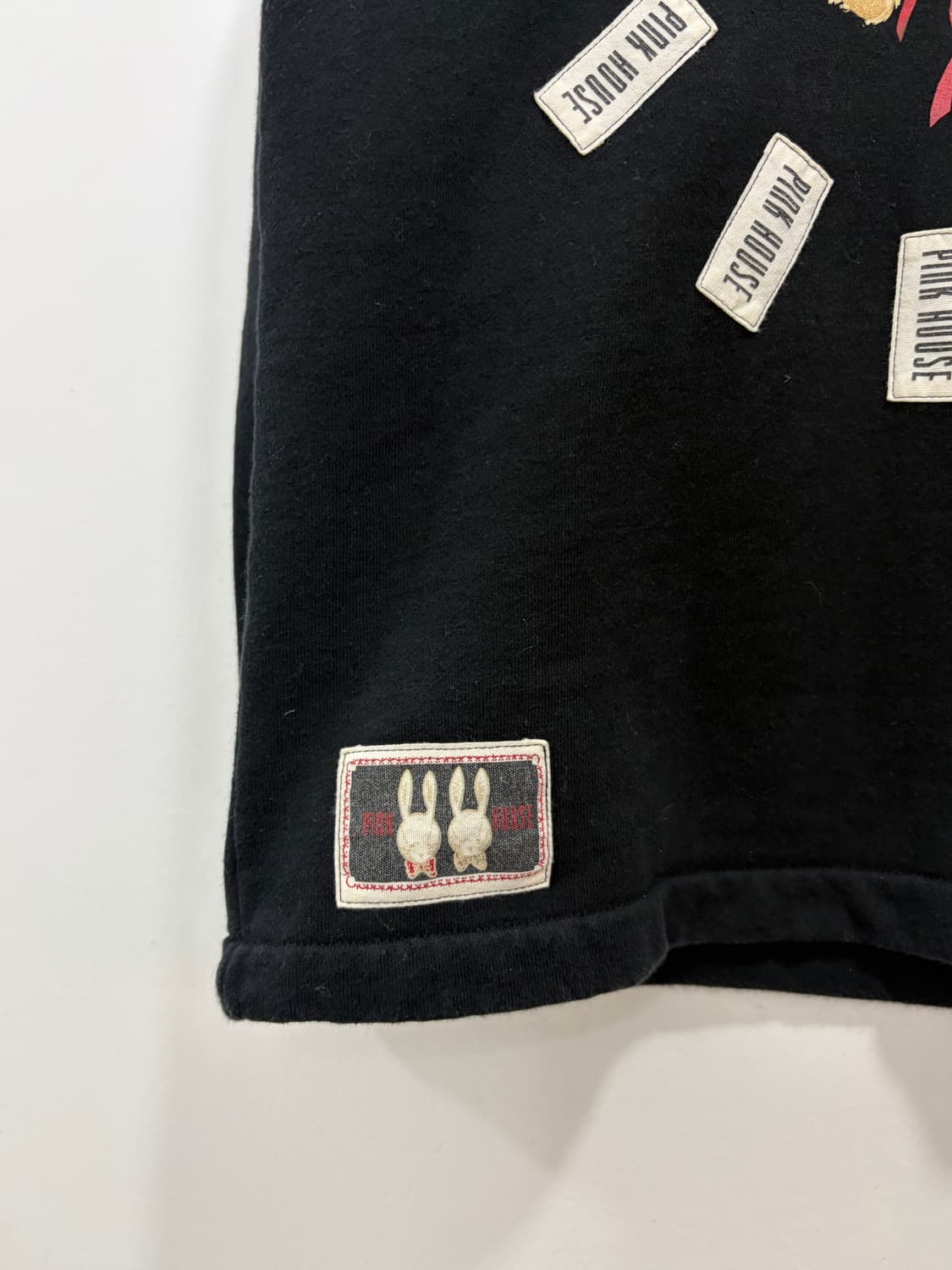 핑크 하우스 로고 패치 프린팅 맨투맨 상품이미지5