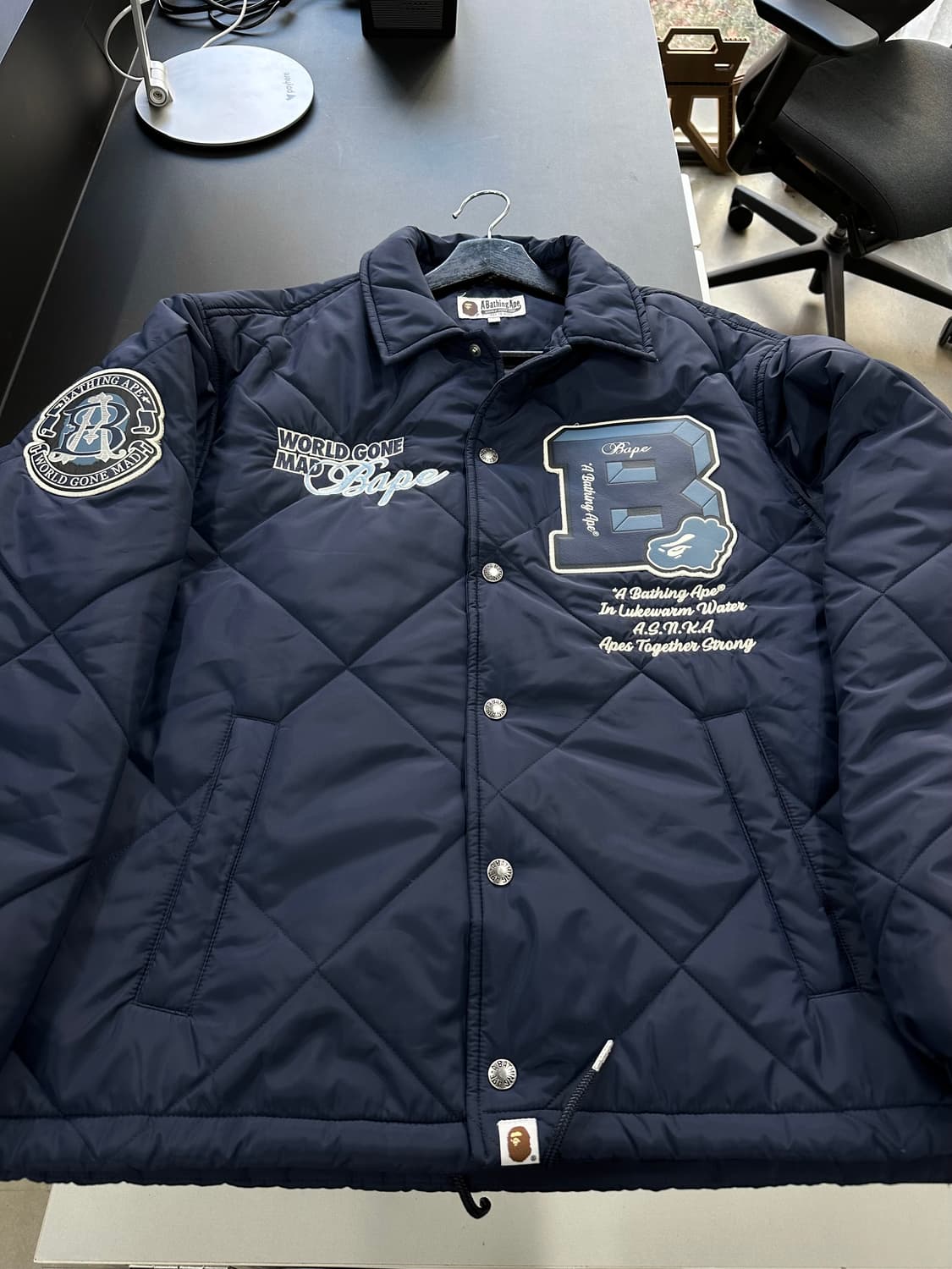 베이프 패치 퀼티드 코치자켓 점퍼 상품이미지6