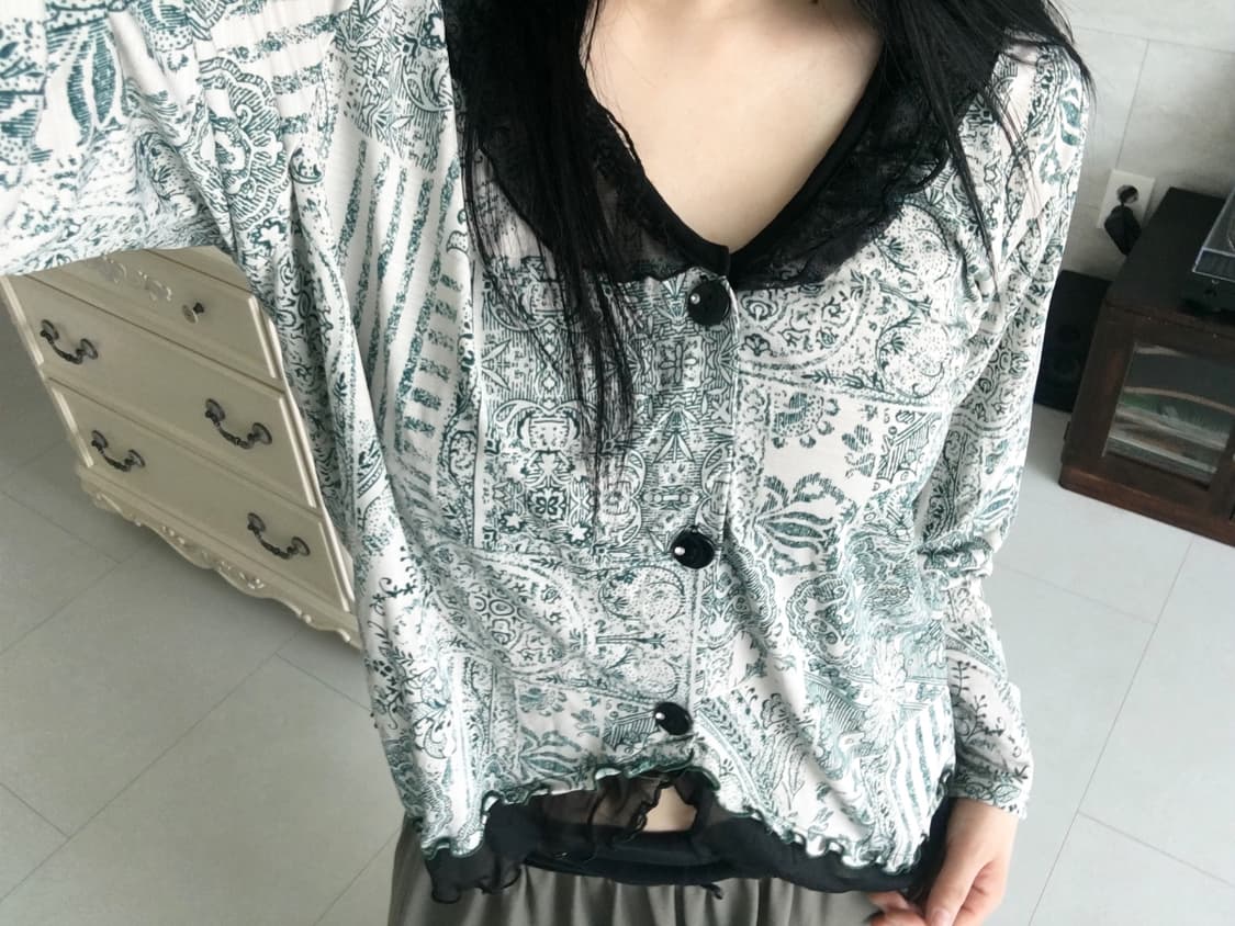 vintage paisley button blouse 상품이미지5