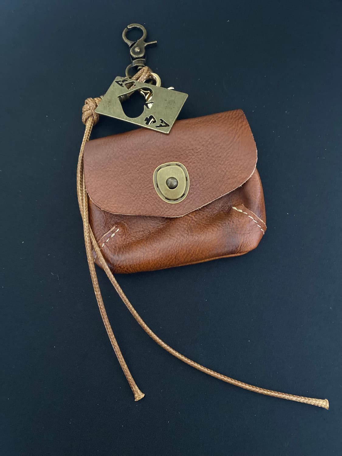 빈티지 소가죽 미니 파우치 키링 상품이미지2