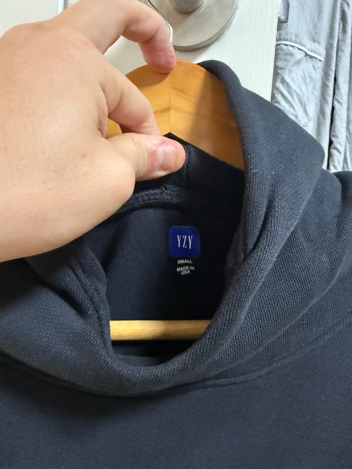 이지 갭 엔지니어드 바이 발렌시아가 도브 후드 워시드블랙 S 상품이미지3