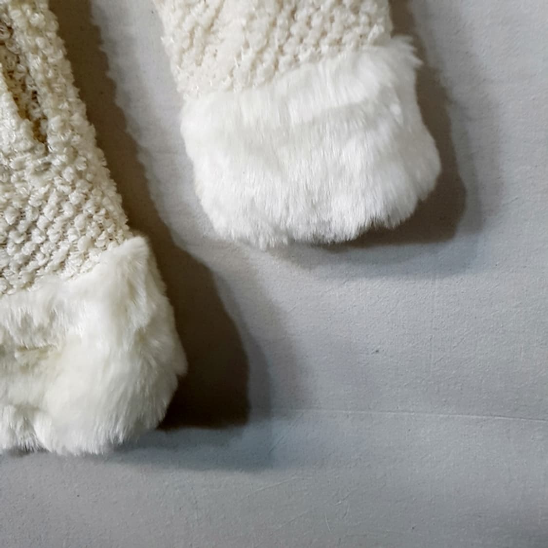 CECIL McBEE 후리스 더플 후드 코트 아이보리 상품이미지5