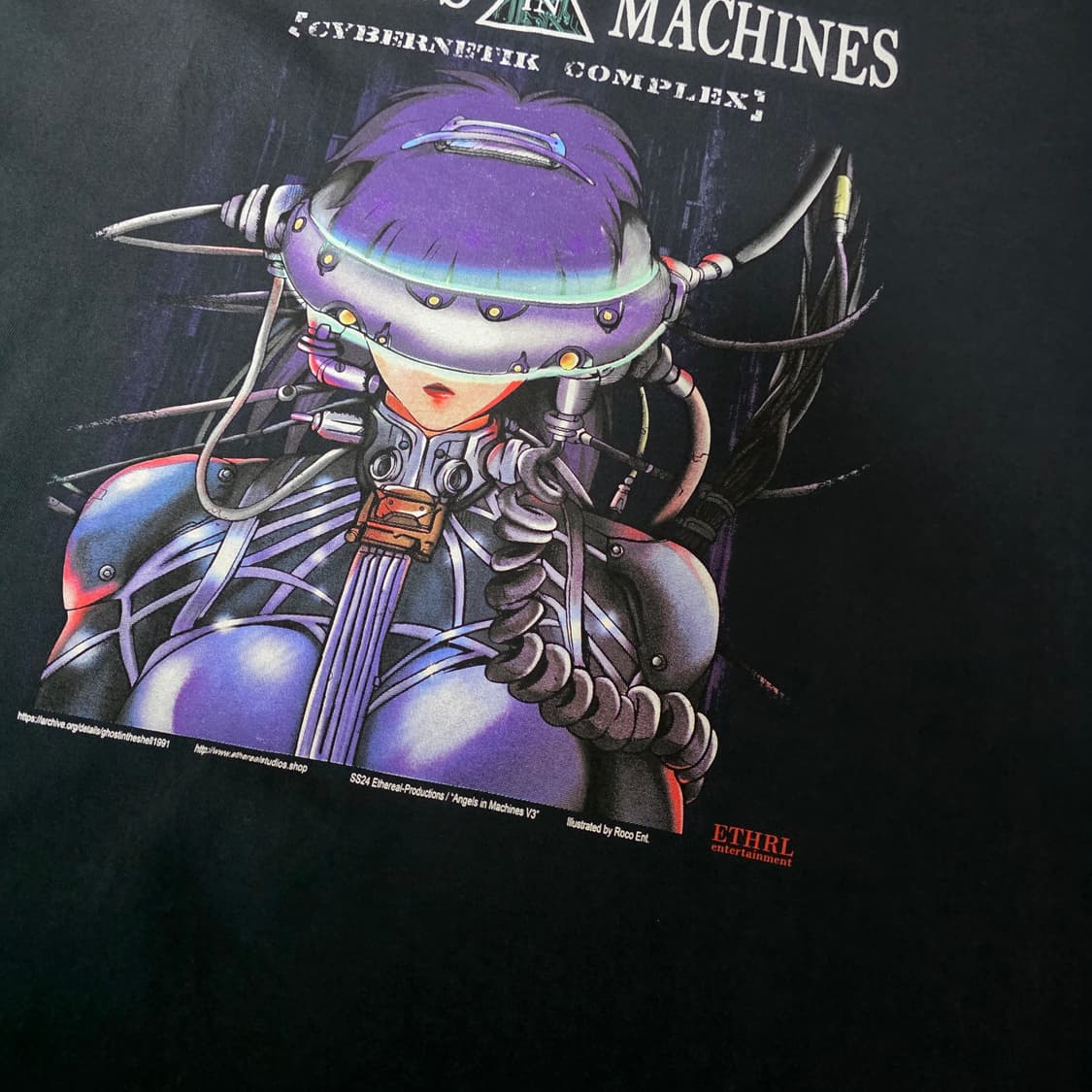 [XL] 공각기동대 부틀렉 이더리얼 스튜디오 컬러 블랙 티셔츠 상품이미지3