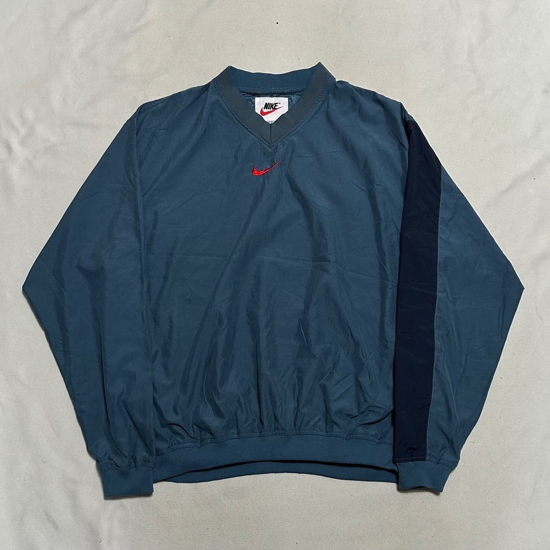 2XL 나이키 올드스쿨 브이넥 블루 웜업 상품이미지2