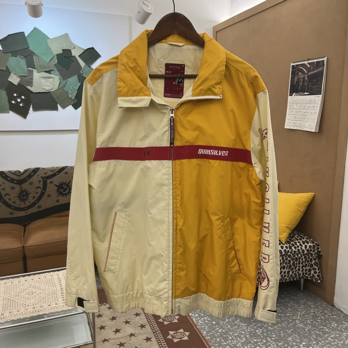 퀵실버 올드스쿨 빈티지 레트로 배색 바람막이 자켓 105 C10222 상품이미지3