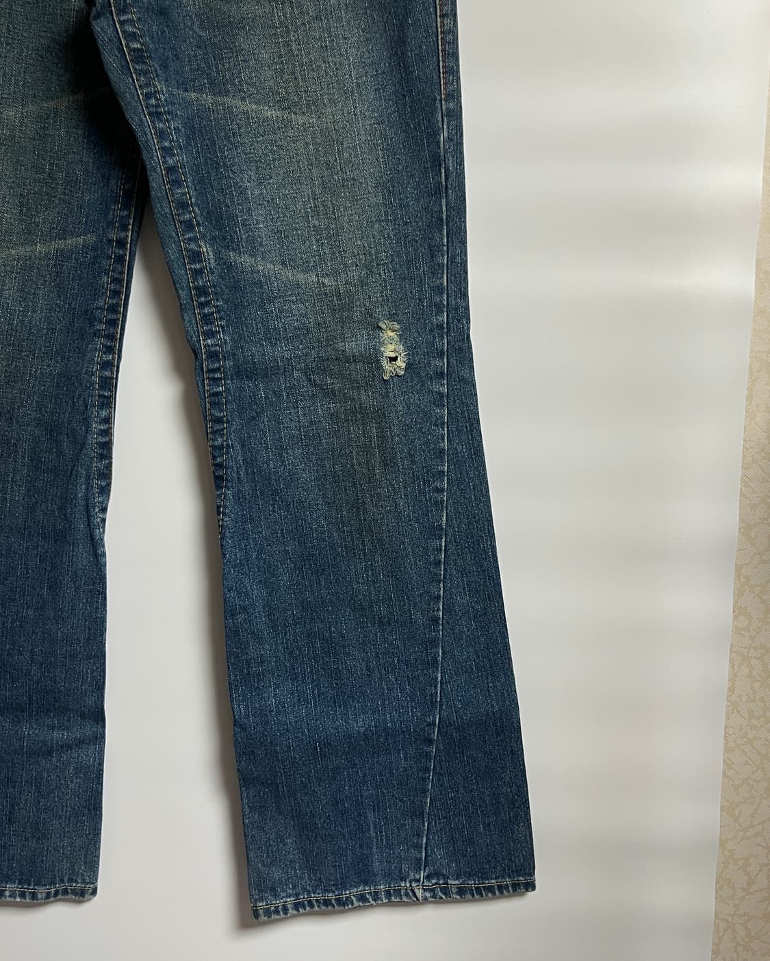 트루릴리젼 와이드 부츠컷 플레어진 데님팬츠 청바지 34 상품이미지2