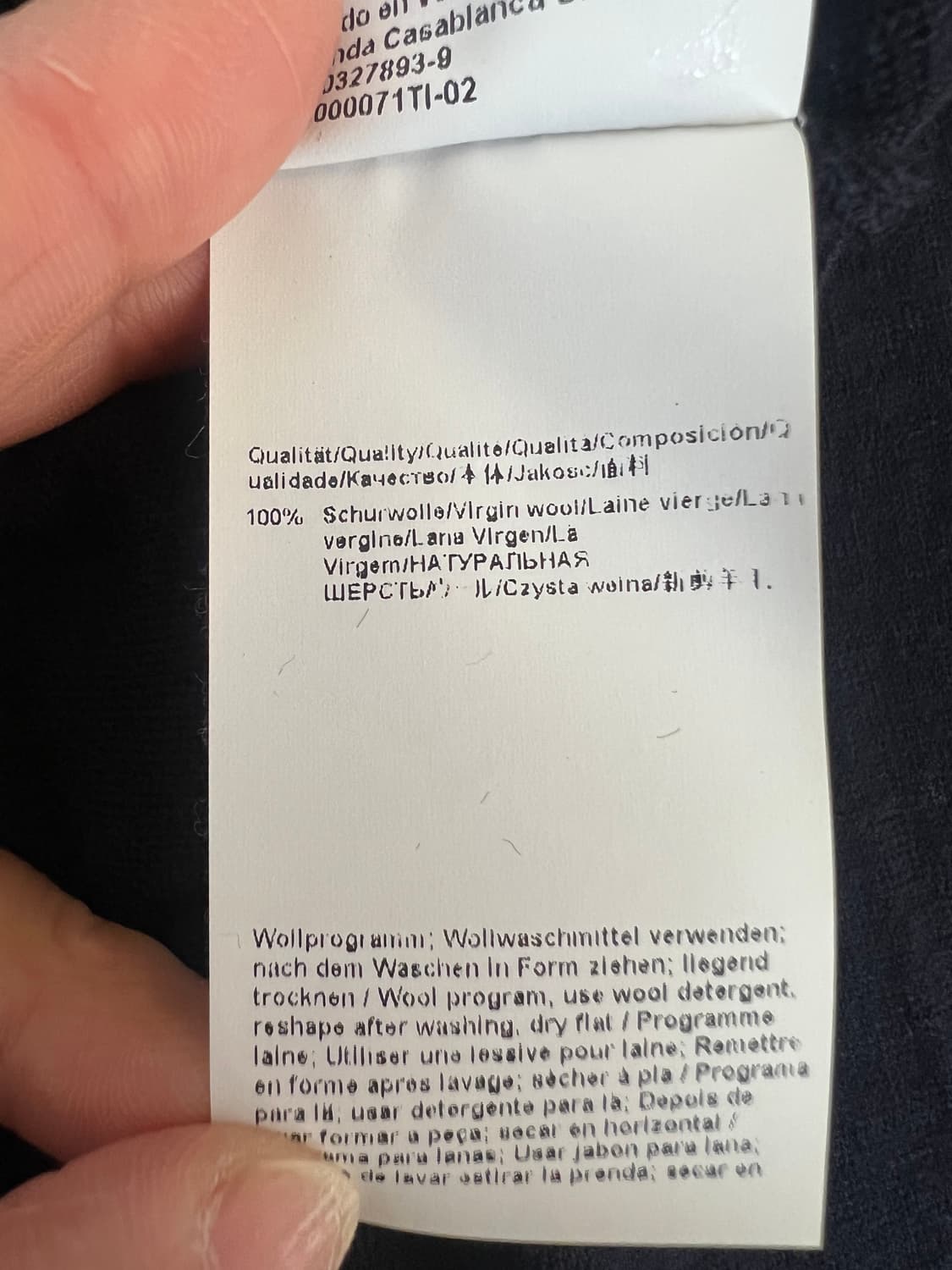 휴고보스 남성 네이비 라나버진울 라운드니트 상품이미지7