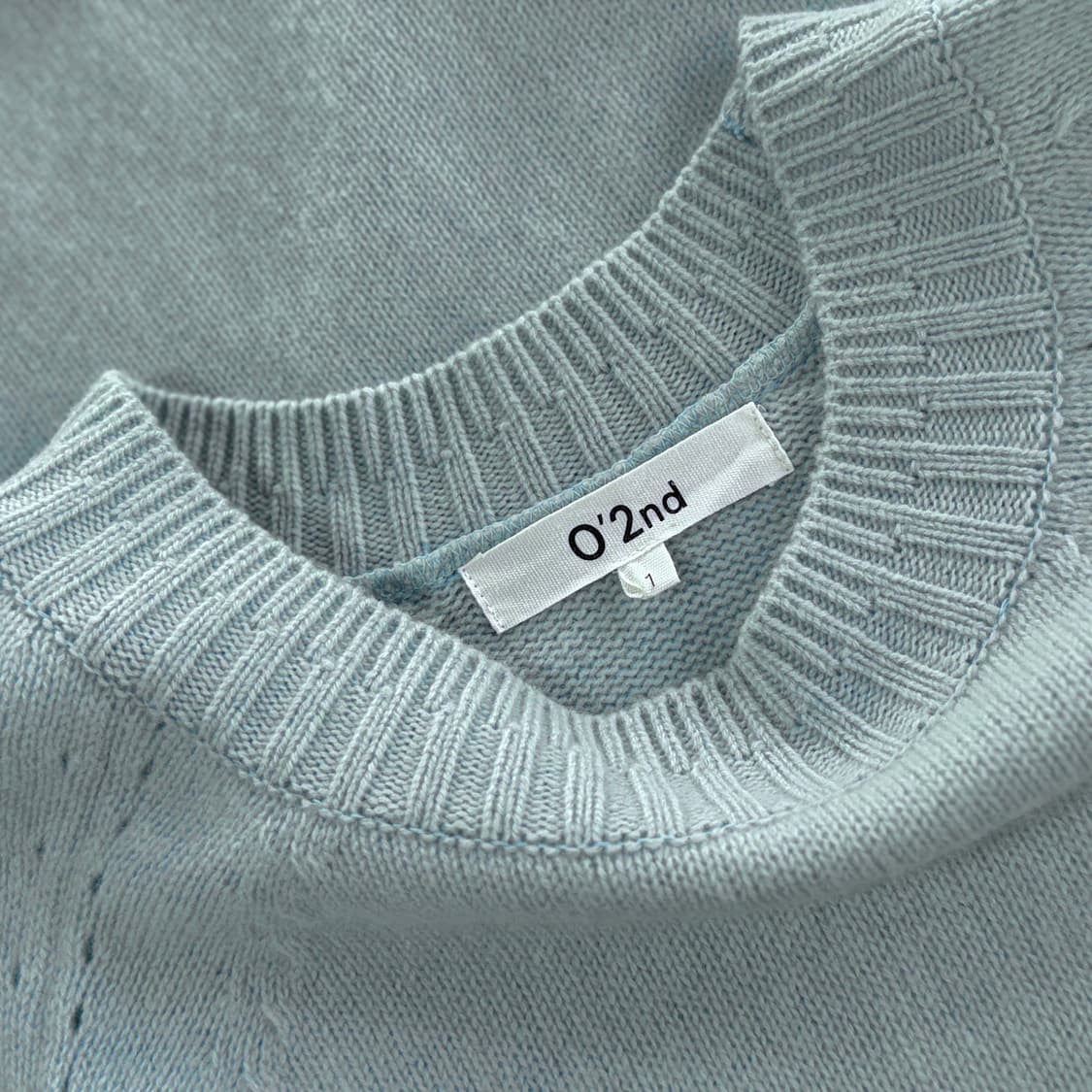 오즈세컨 울 캐시미어 니트 탑 상품이미지2