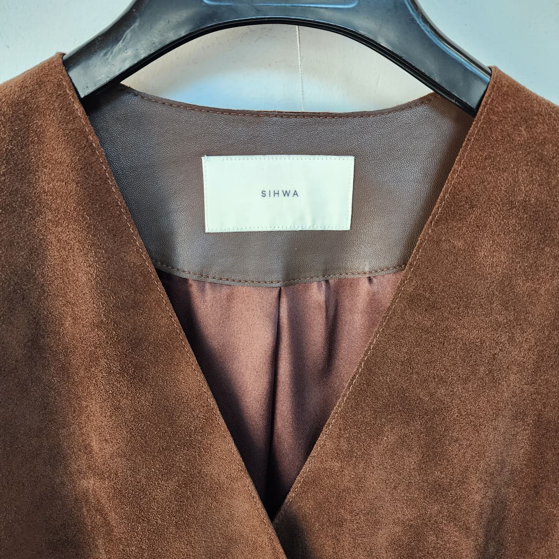 SIHWA 브라운 양가죽 더블 버튼 자켓 상품이미지2