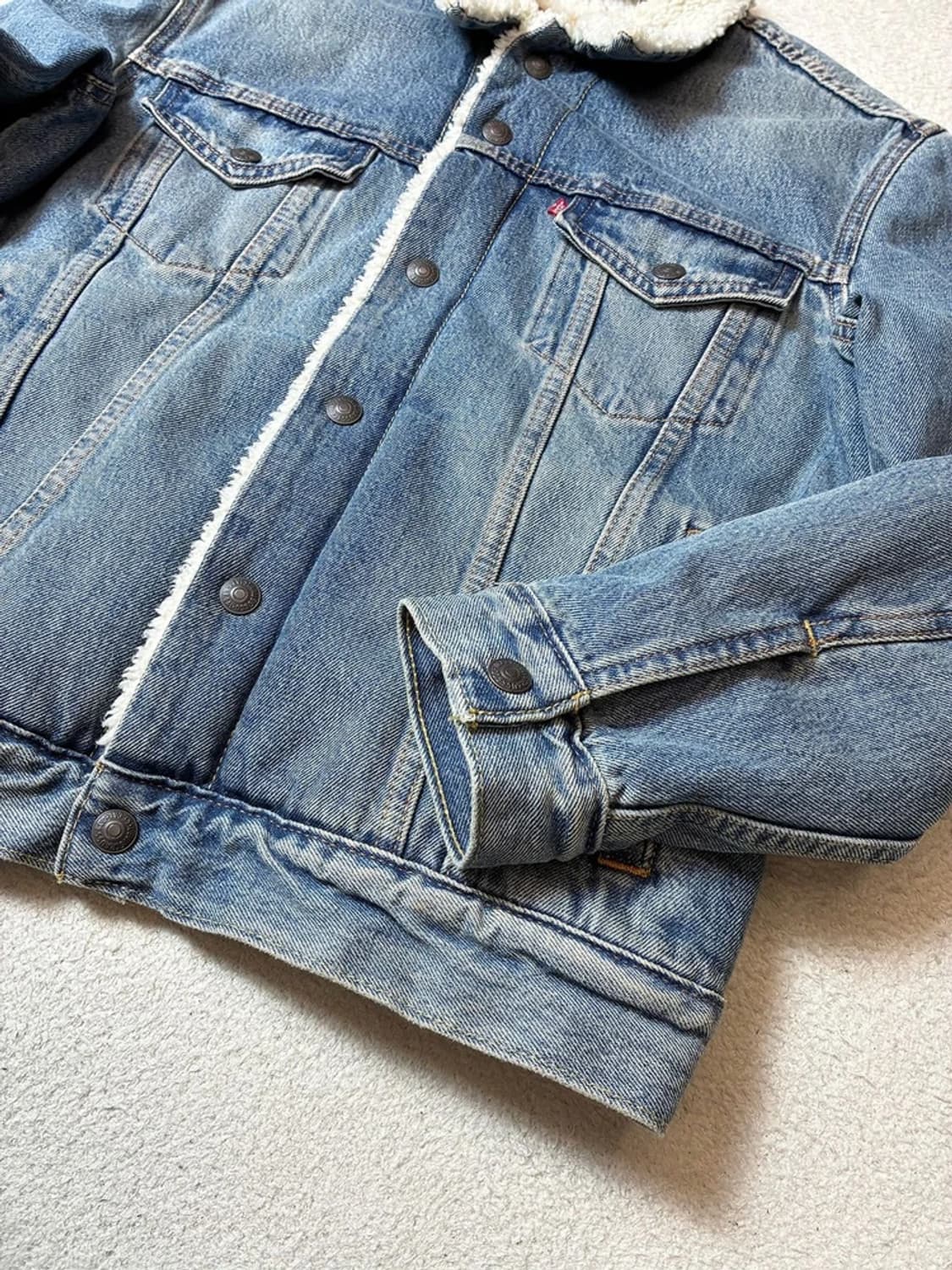 리바이스 00's 양털 워시드 데님 트러커 자켓 PN7832 상품이미지5