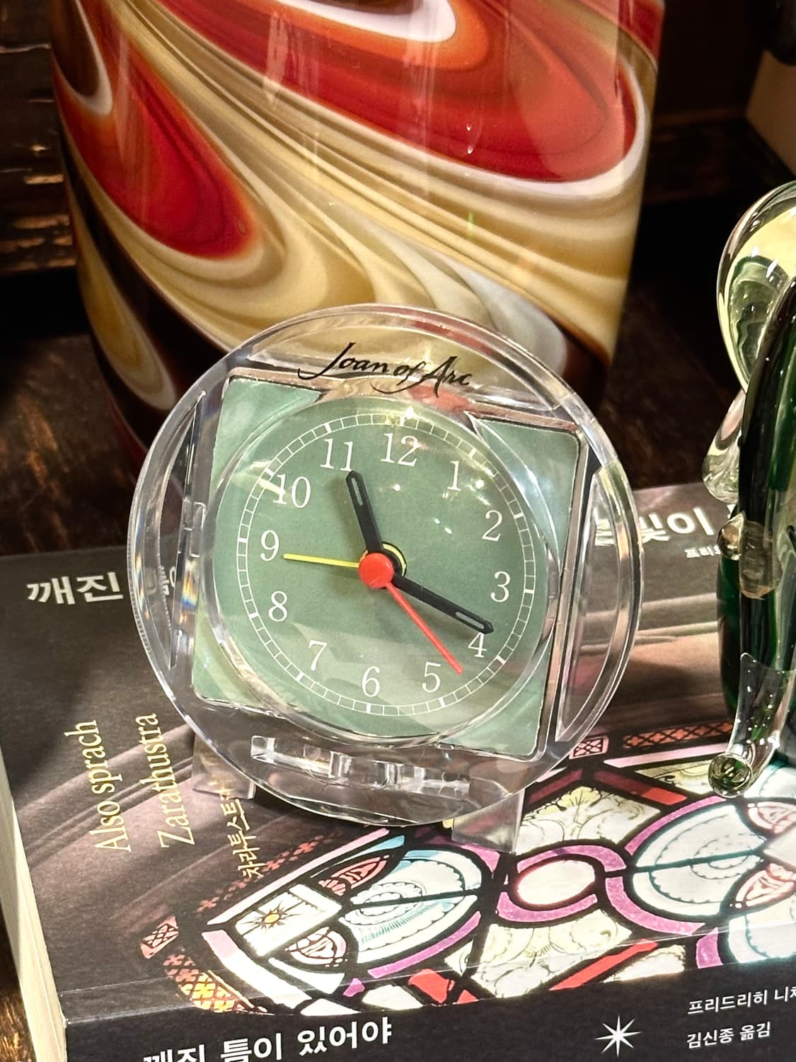 일본 빈티지 여행용 올리브 탁상 알람 시계🫒 상품이미지5