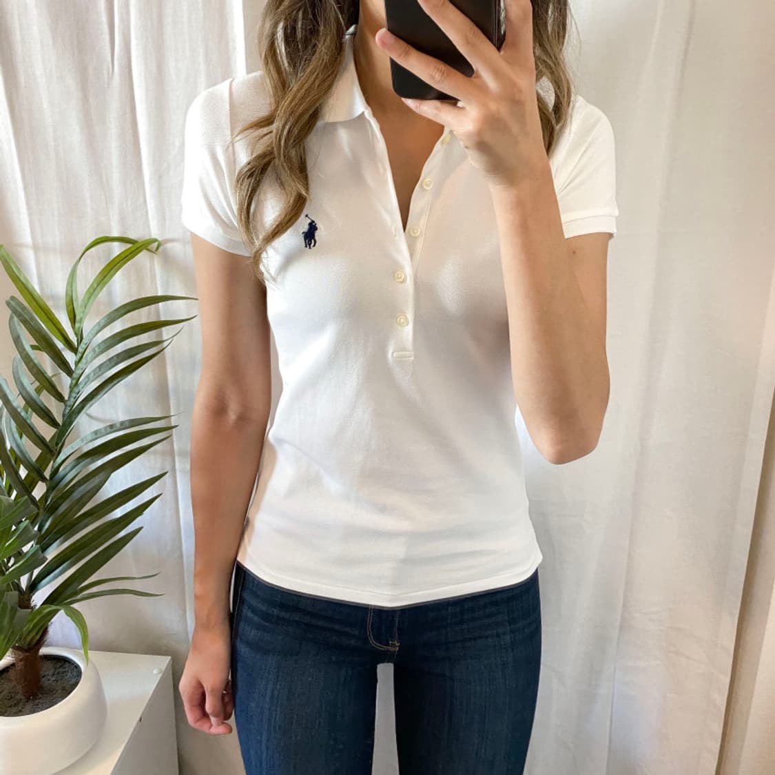 폴로 슬림핏 카라 버튼 반팔티 상품이미지2