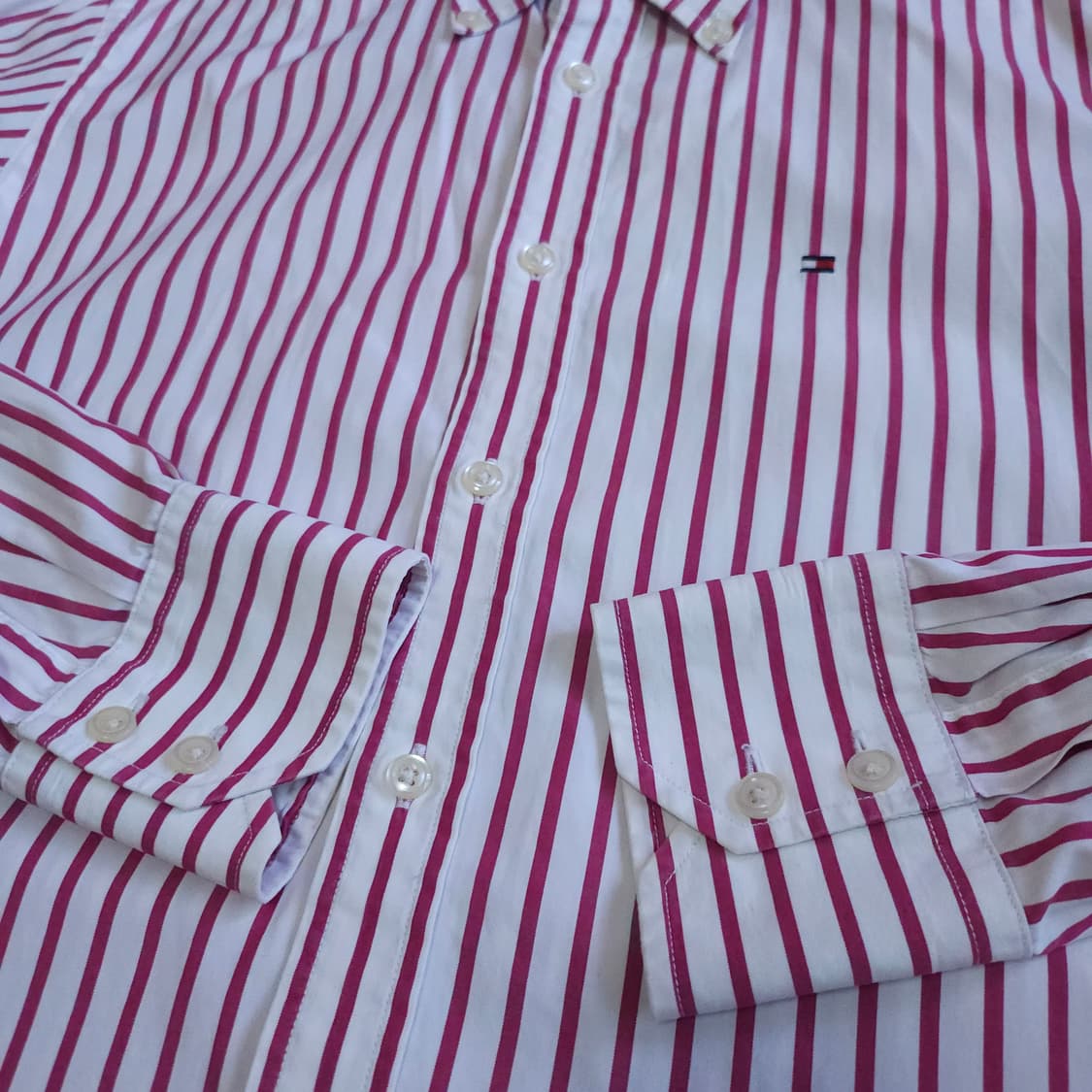 타미힐피거 셔츠 남방 남여스트라이프 100-105 상품이미지6