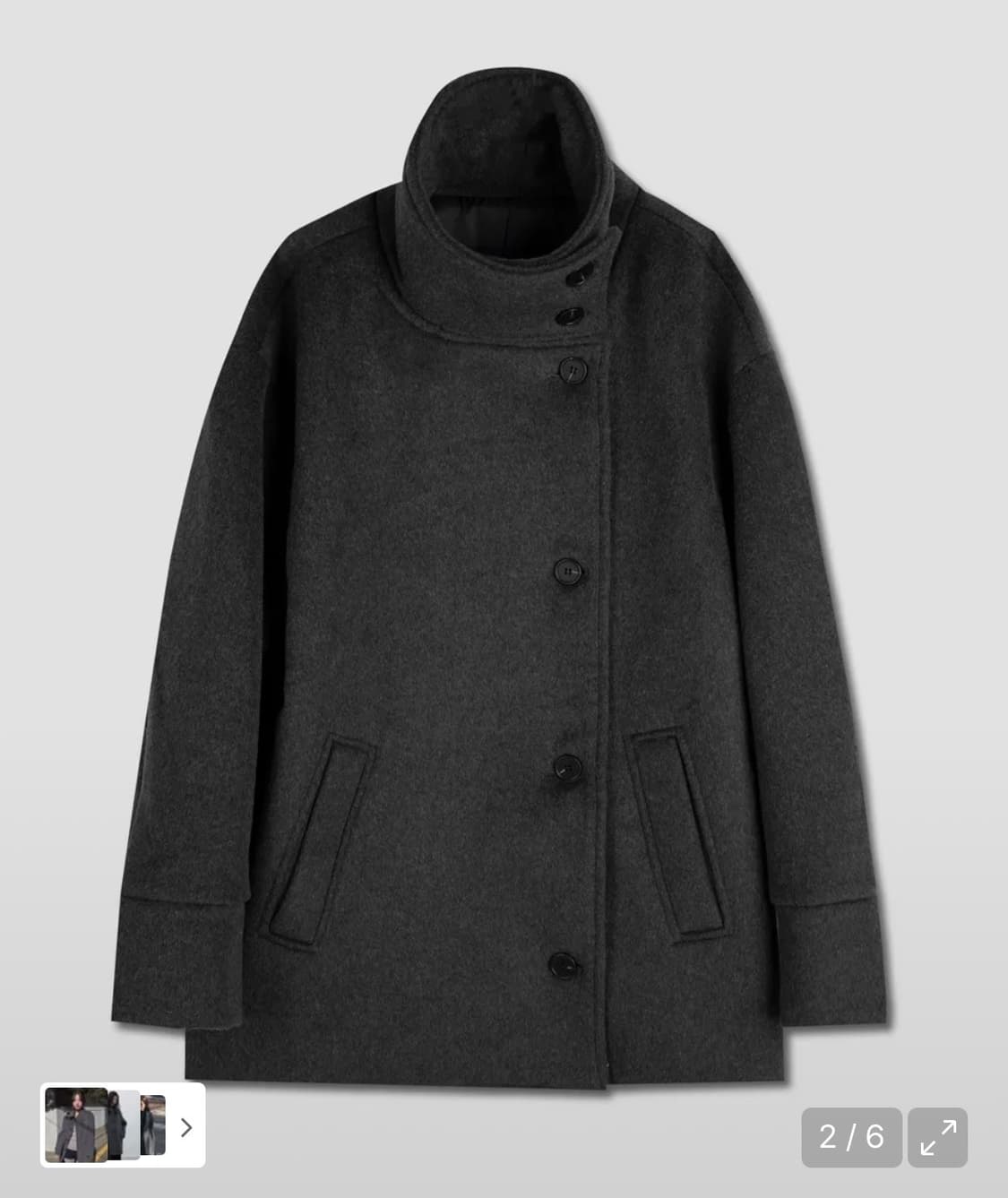 디망쉬 코트  dimanche double breasted coat 상품이미지3