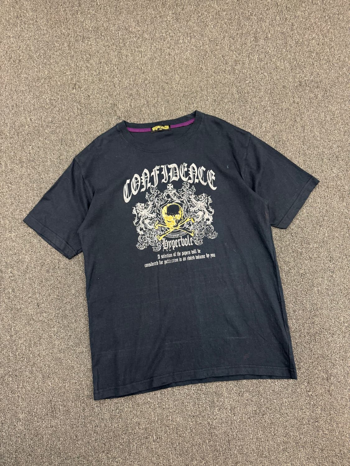 LL)Calm Slow 빈티지 Y2K 스컬 프린팅 반팔 티셔츠 상품이미지1