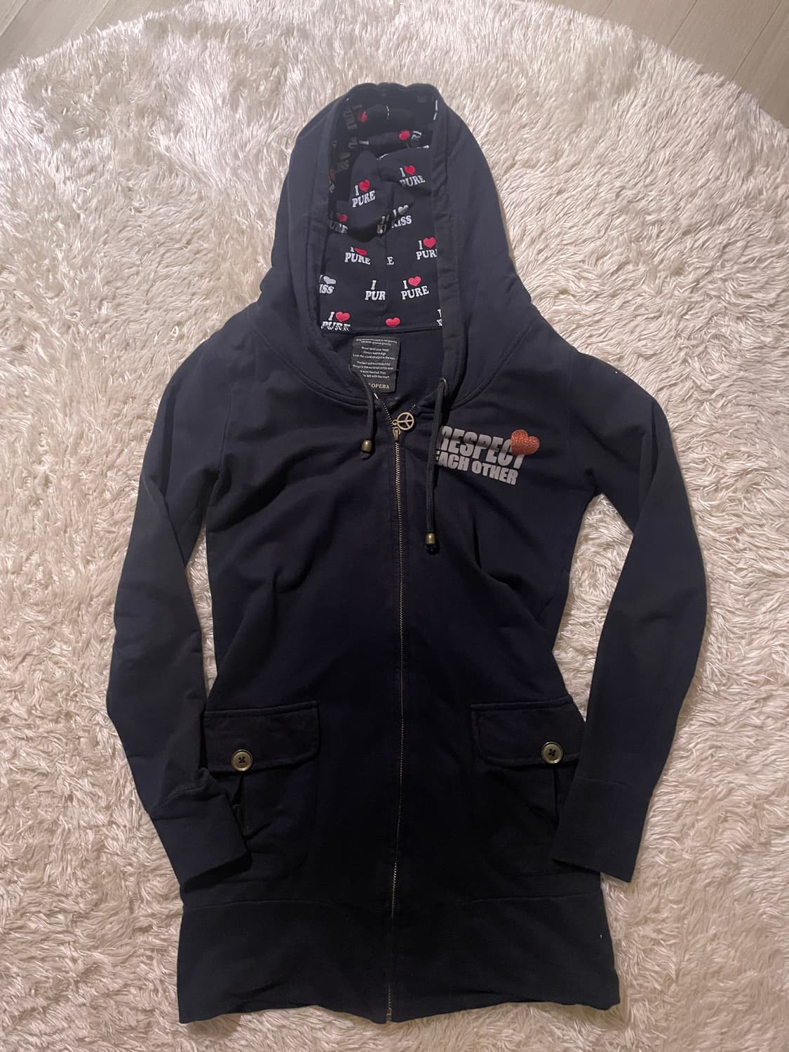 애슐리윌리엄스맛 키치 갸루 펑크 y2k 일본빈티지 후드집업 원피스 상품이미지3