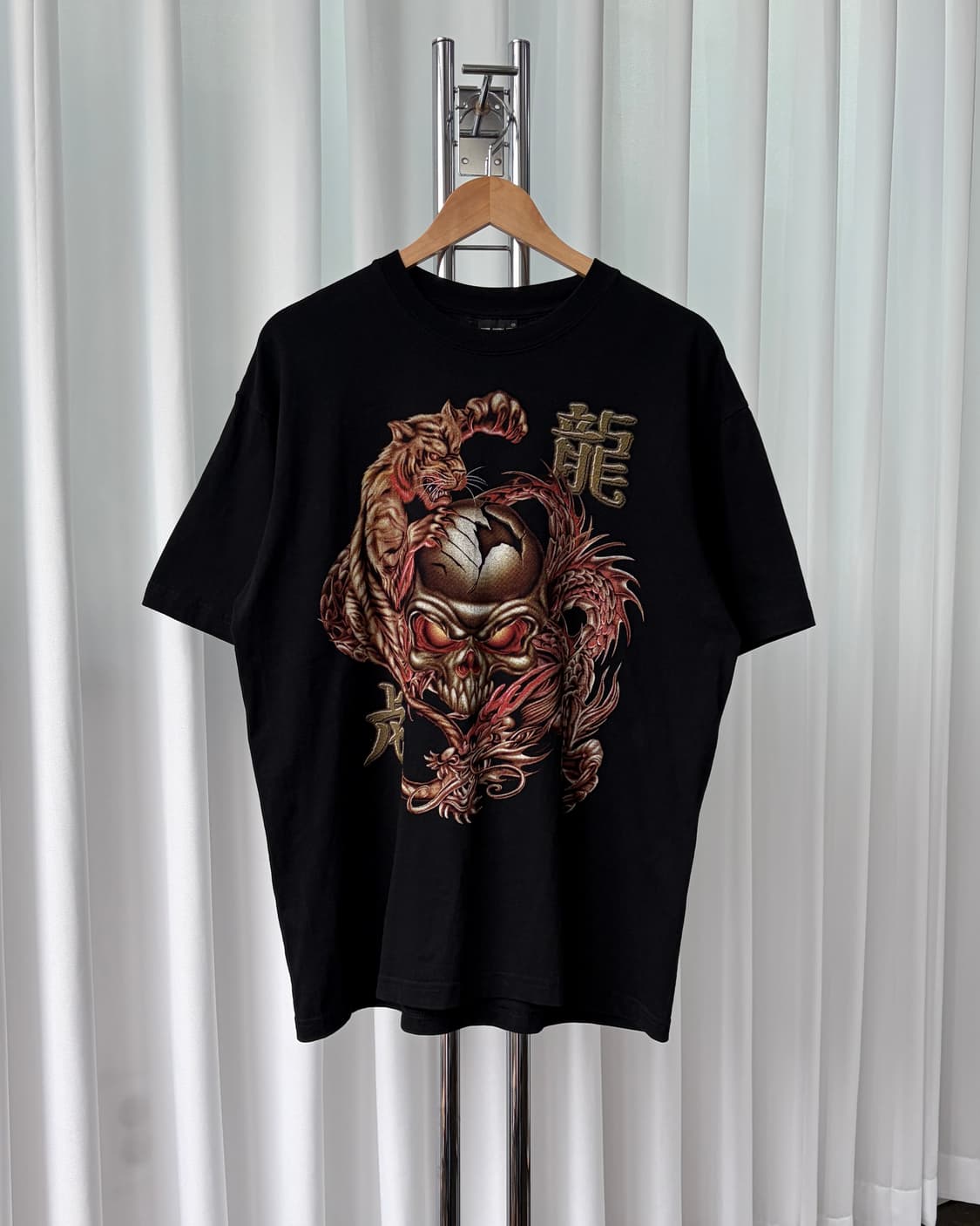 RED 타이거 스컬 프린팅 반팔티 상품이미지1