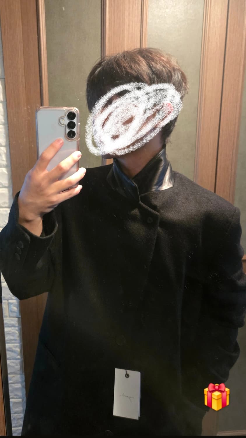 유스 레더 트림 체스터필드 코트 M 상품이미지3