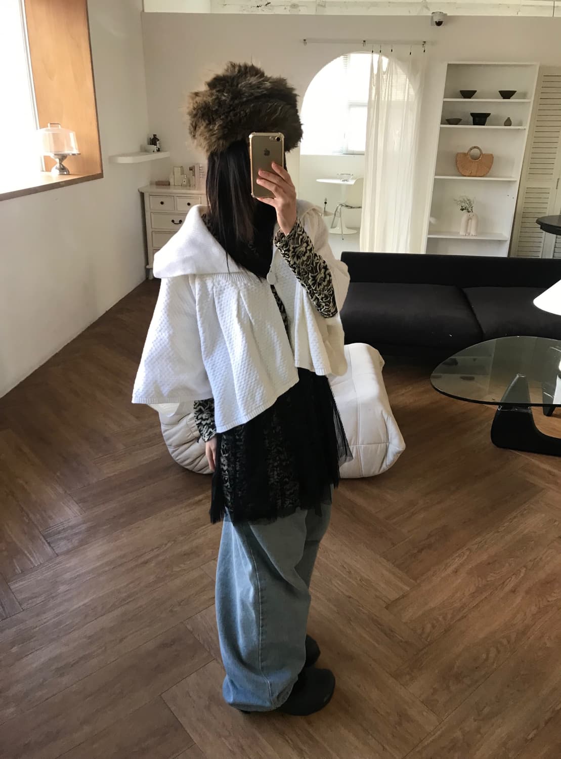 vintage button cape 상품이미지3