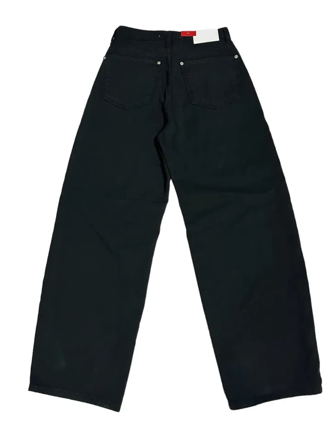 ootj 절개 와이드 코튼팬츠 블랙 s 상품이미지6