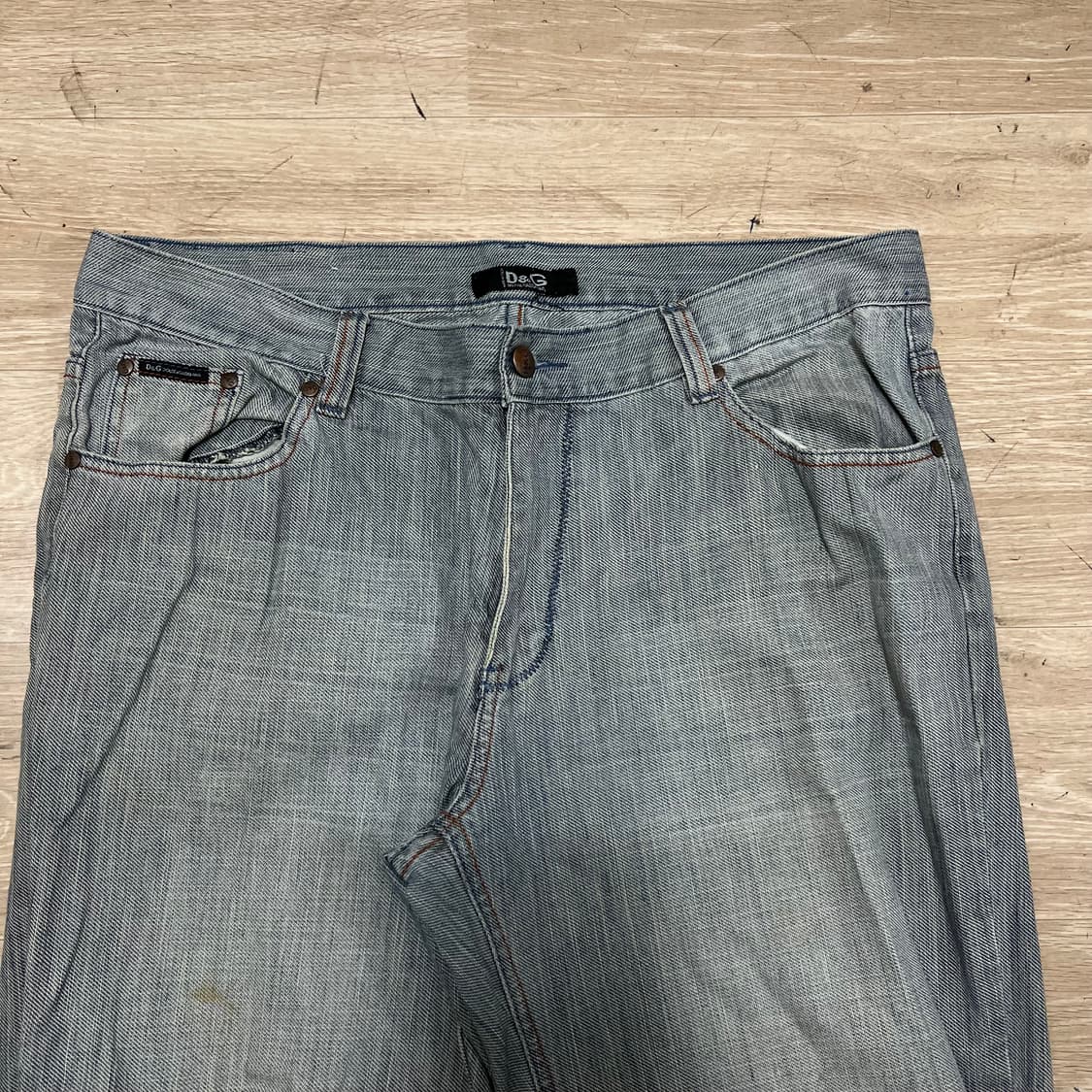돌체앤가바나 D&G 남성 빈티지 워싱 데님팬츠 청바지 [연청] 38 상품이미지2