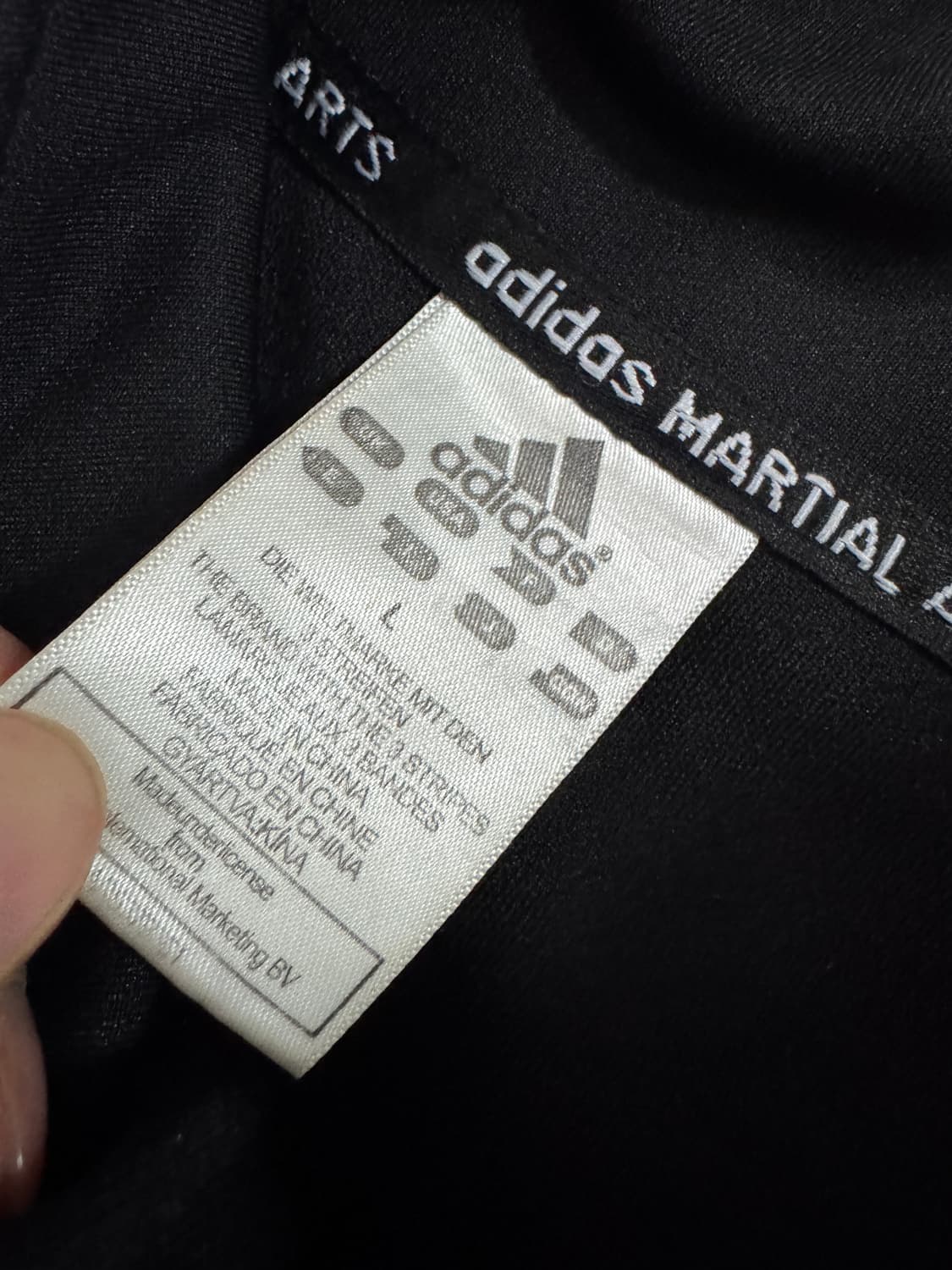 아디다스 삼선 트랙탑 져지 L 블랙 상품이미지3