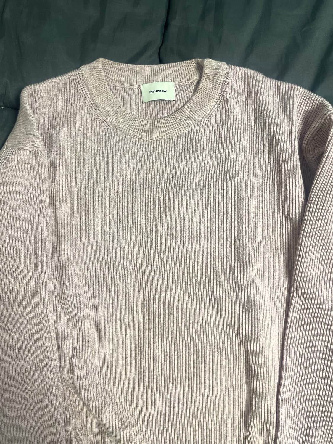 인더로우 코튼 립 니트 크루넥 핑크멜란지 2 상품이미지2