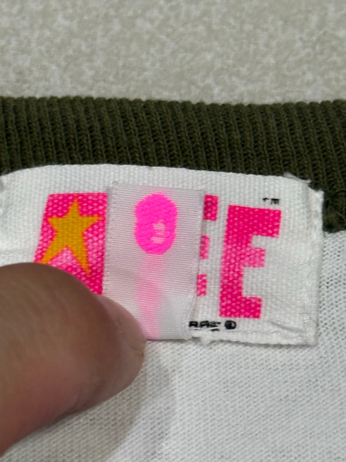 니고 시절 진짜 베이프 x kaws 링거티 반팔 티셔츠 상품이미지4