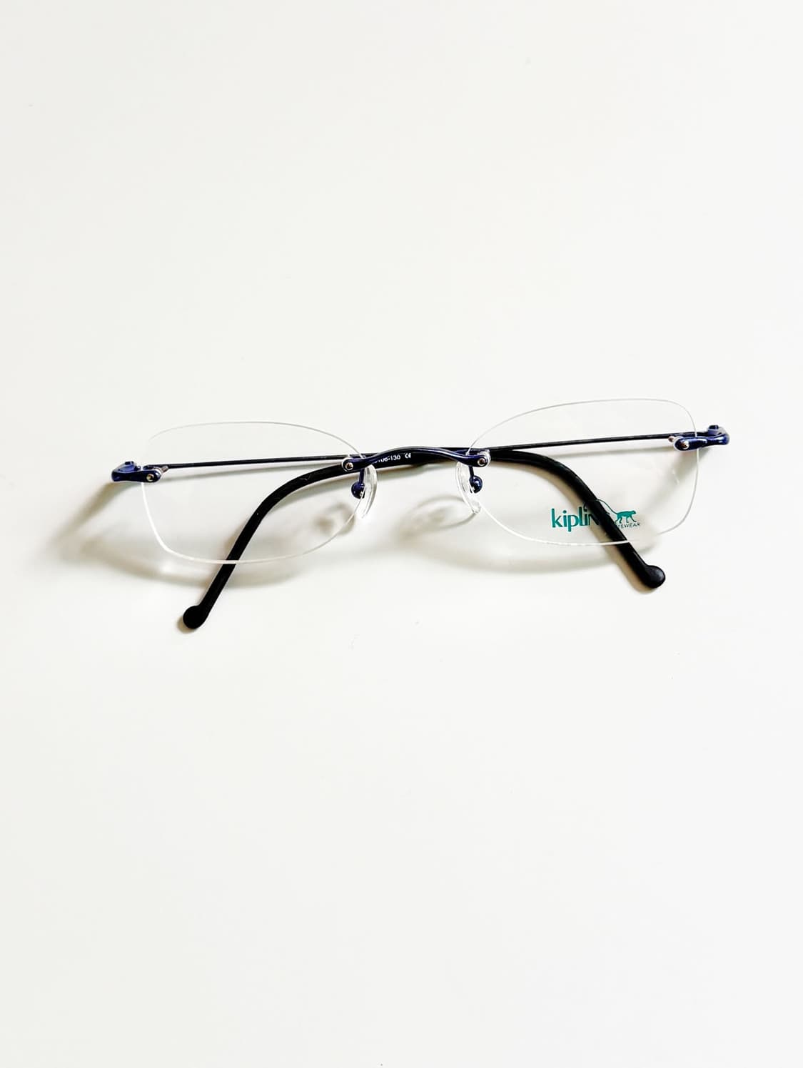 90s KIPLING 무테 스퀘어 블루 메탈 빈티지 안경 상품이미지1