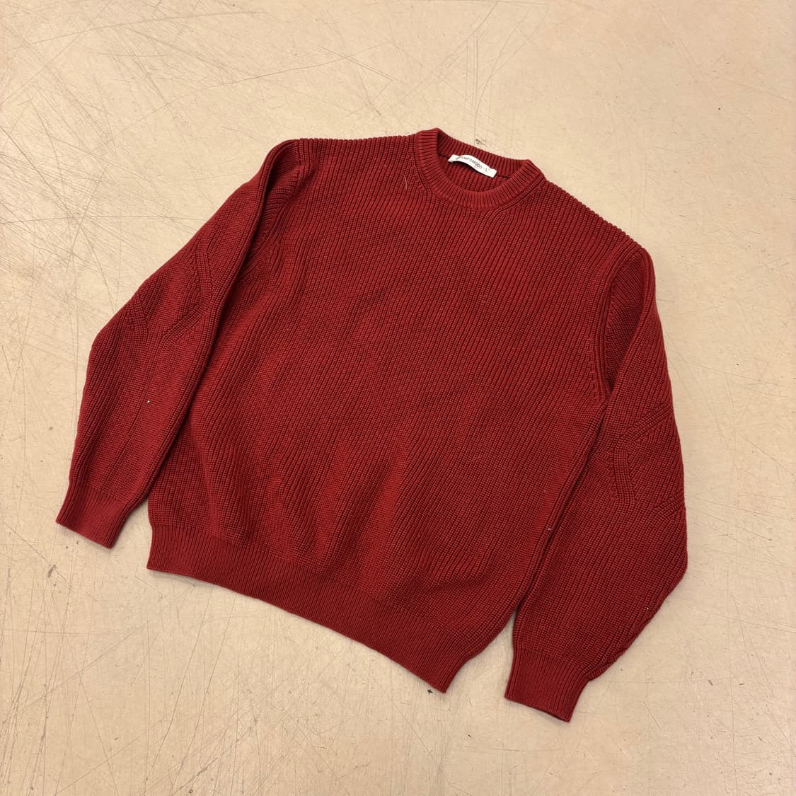 인템포무드 버건디 니트 상품이미지1